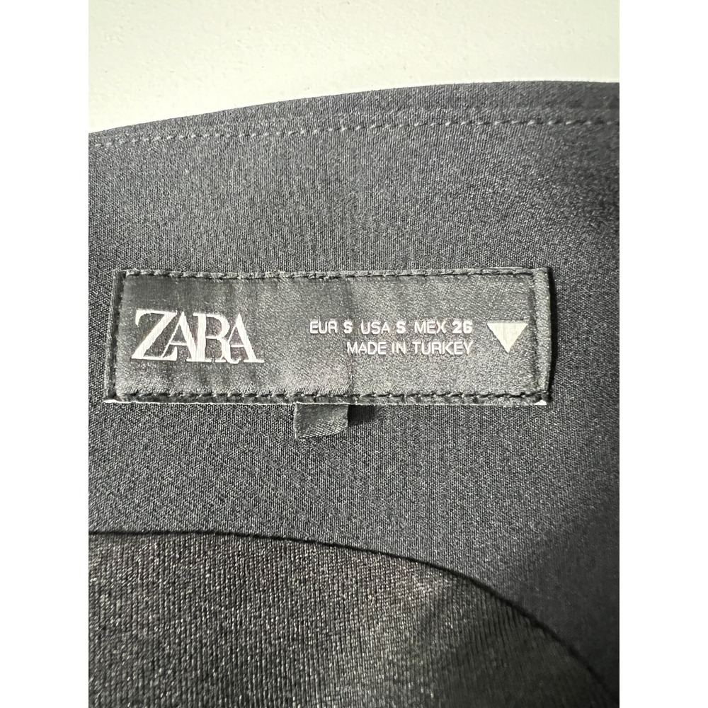 Zara Dress Women S Black Fit & Flare Little Black Dress Sleeveless Flowy Pockets - Picture 3 of 10